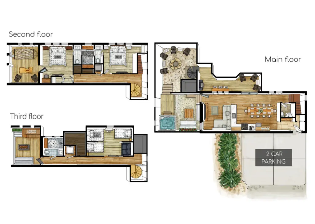 Blue Floor Plan