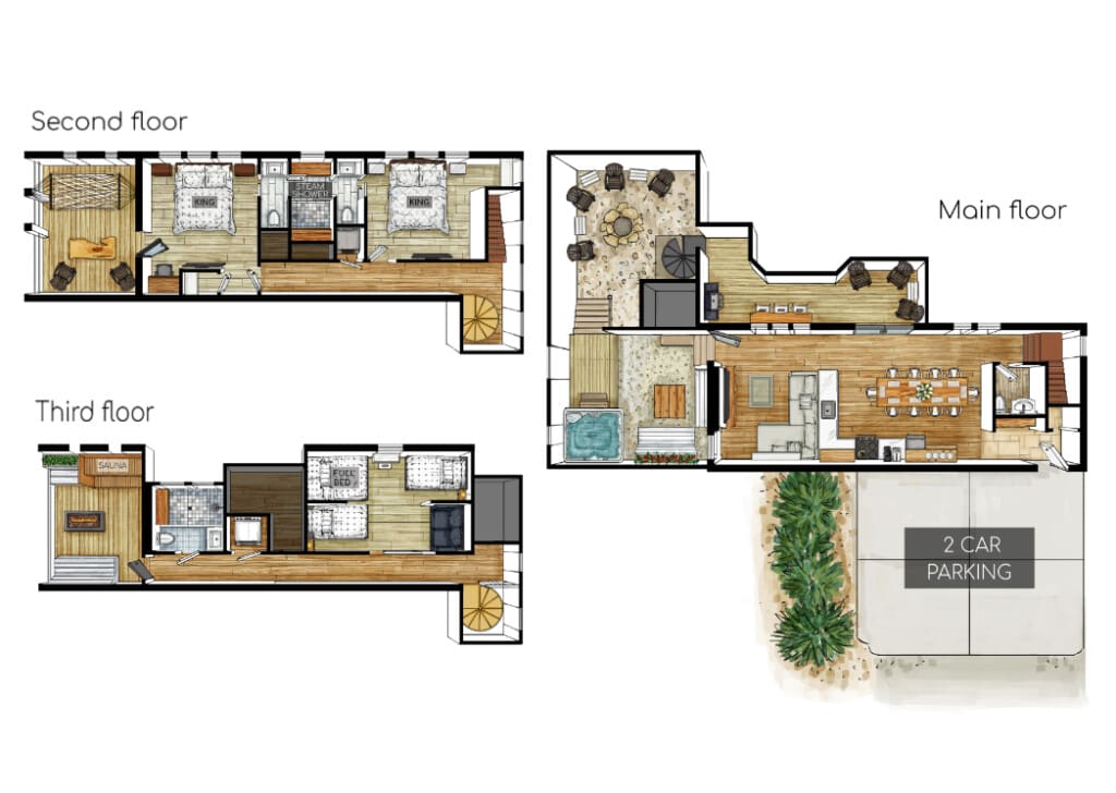 Blue Floor Plan