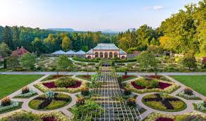 Lush garden at Biltmore with intricate floral landscaping.