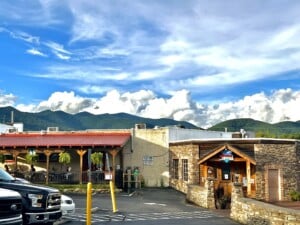 Shot from downtown Black Mountain looking up at the Blue Ridge Mountains.
